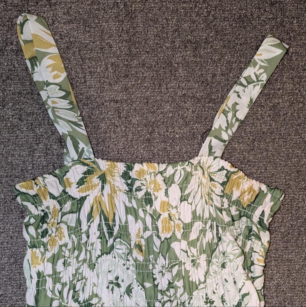 Floral Green and Yellow Sundress